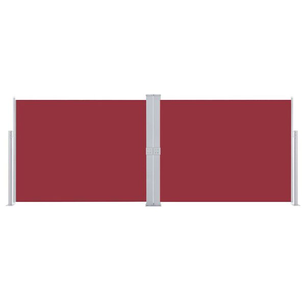 vidaXL Ausziehbare Seitenmarkise Rot 140 x 1000 cm