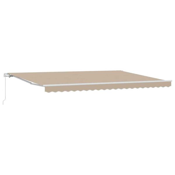 vidaXL Einziehbare Markise Beige 500 x 300 cm Polyester und Metall