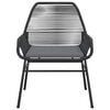vidaXL 5-tlg. Garten-Essgruppe mit Kissen Schwarz Poly Rattan Glas
