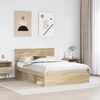 vidaXL Bettrahmen Sonoma 140 x 190 cm Massives Kiefernholz