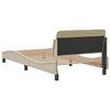 vidaXL Bettgestell "Dover" Creme 100x200 cm Stoff