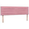 vidaXL Boxspringbett mit Matratze Rosa 140x220 cm Samt