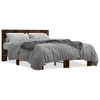 vidaXL Bettgestell R&auml;uchereiche 135x190 cm Holzwerkstoff und Metall