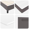 vidaXL Boxspringbett mit Matratze Grau 120 x 190 cm Kunstleder