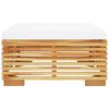 vidaXL Gartenhocker mit Creme Kissen Massivholz Teak