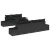 vidaXL Gartensofa-set 8 Stk. Schwarz