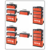 YATO Werkzeugtrolley mit 3 Schubladen 52x32x72 cm