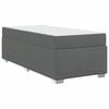 vidaXL Bettrahmen mit Matratze Dunkelgrau 100 x 200 cm Stoff