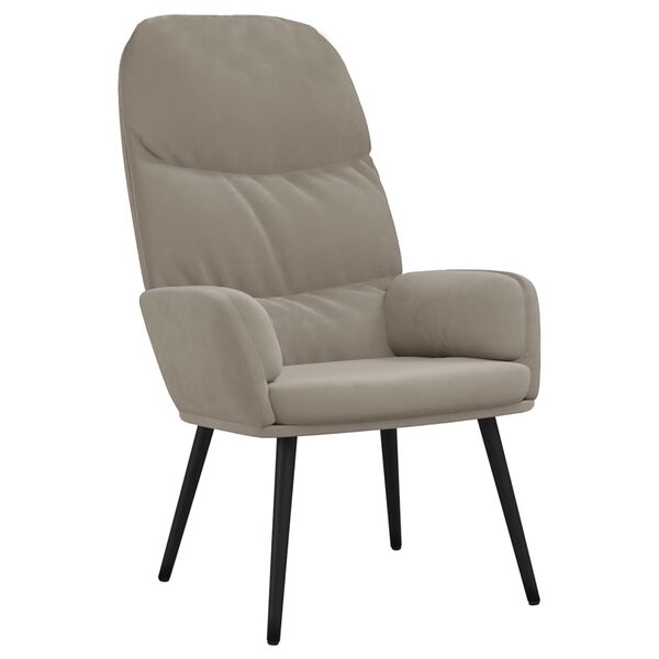 vidaXL Relaxsessel Hellgrau Samt