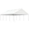 vidaXL Pavillon mit Dach Wei&szlig; 8,92x5,88x3,75 m Polyethylen