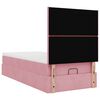 vidaXL Ottoman-Bett mit Matratzen & LEDs Rosa 100x200 cm Samt