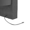 vidaXL Tagesbett mit Matratze USB Dunkelgrau Stoff 90x200 cm