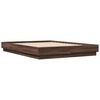 vidaXL Bettgestell Braun Eichen-Optik 120x200 cm Holzwerkstoff