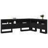 vidaXL Aufbewahrungskopfteil Schwarz Eichen-Optik 140 cm Holzwerkstoff