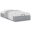 vidaXL Ottoman-Bett ohne Matratze Hellgrau 90x190 cm Stoff