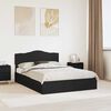 vidaXL Aufbewahrungsbett Schwarz 140 x 190 cm Holzwerkstoff