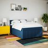 vidaXL Boxspringbett mit Matratze Blau 140x190 cm Stoff