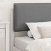 vidaXL Bettgestell mit gepolstertem Kopfteil Hellgrau 90 x 190 cm