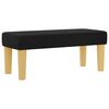 vidaXL Boxspringbett mit Matratze Schwarz 100 x 200 cm Stoff