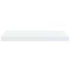 vidaXL Schweberegale 2 Stk. Hochglanz-Wei&szlig; 60x23,5x3,8 cm MDF