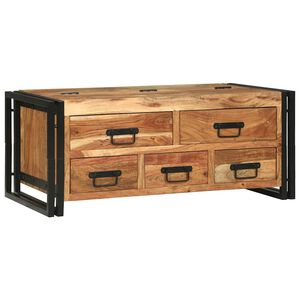 vidaXL Couchtisch Braun 90 x 50 x 38 cm Massivholz Akazie