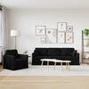 vidaXL Sofa 2 pcs Schwarz 228 x 78 x 80 cm Samt