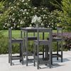 vidaXL 5-tlg. Gartenbar-Set Grau Massivholz Kiefer