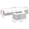 vidaXL 8-tlg. Garten-Sofagarnitur mit Kissen Grau Poly Rattan