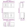 vidaXL 4-tlg. K&uuml;chenschrank-Set Porto Sonoma-Eiche Holzwerkstoff