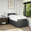 vidaXL Boxspringbett mit Matratze Dunkelgrau 90x200 cm Stoff
