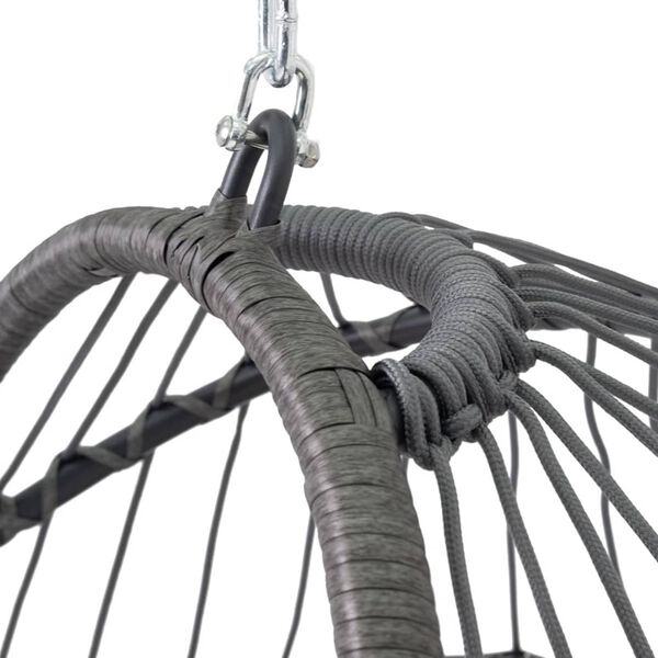 ProGarden Hängesessel mit Gestell Dunkelgrau