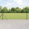 vidaXL Zaun mit Pfosten Grau 0,6 x 25 m Stahl und PVC