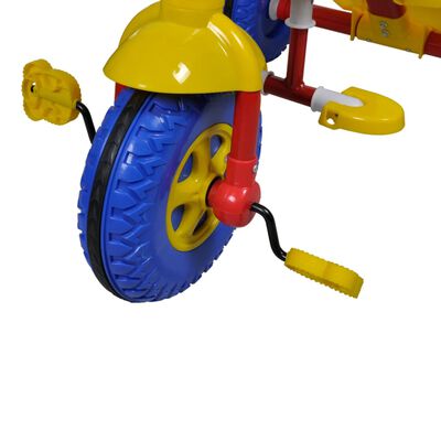 Kinder Baby Dreirad Kinderdreirad Schubstange Rot-Blau-Gelb