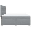 vidaXL Boxspringbett mit Matratze Hellgrau 180x200 cm Stoff