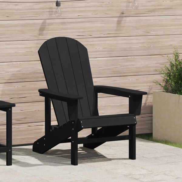 vidaXL Adirondack-Stuhl Schwarz 82 x 74 x 92 cm HDPE