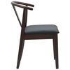 vidaXL Esszimmerstuhl 2 pcs Hellbraun und Schwarz Massives Gummiholz