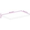 vidaXL Tischplatte 60x50x3,8 cm Rechteckig Massivholz Mango