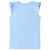 Kinder-T-Shirt mit R&uuml;schen&auml;rmeln Hellblau 140