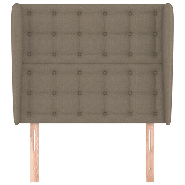 vidaXL Kopfteil mit Ohren Taupe 103x23x118/128 cm Stoff