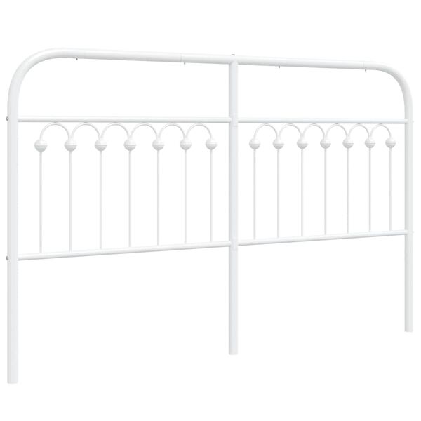 vidaXL Ersatz-Kopfteil Metall Wei&szlig; 150 cm
