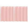vidaXL Voile Vorh&auml;nge mit &Ouml;sen 2 Stk. Rosa 140x140 cm