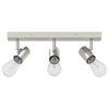 vidaXL Deckenstrahler mit Strahlern Nickel 38 x 6,5 x 11,5 cm Metall