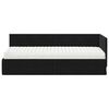 vidaXL Eckbettgestell mit Matratze mit Kopfteil 2 pcs Schwarz Samt