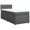 vidaXL Boxspringbett mit Matratze Dunkelgrau Stoff