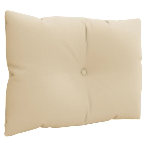 vidaXL Palettenkissen 3-tlg. Beige Stoff