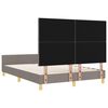 vidaXL Bettgestell mit Kopfteil Taupe 160 x 200 cm Stoff