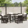 vidaXL Garten Essgruppe 5 pcs Braun Pulverbeschichteter Stahl