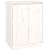 vidaXL Schuhschrank Wei&szlig; 60x35x80 cm Massivholz Kiefer