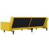 vidaXL Schlafsofa 2-Sitzer mit 2 Kissen Gelb Samt
