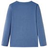 Kinder-Langarmshirt Blau Melange 140